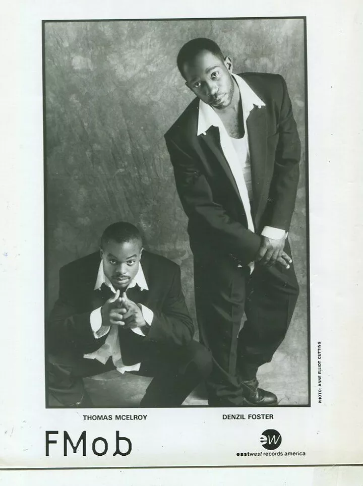A 1994 EastWest Records publicity image for Thomas McElroy and Denzil Foster’s FMob project. Photo by Ann Elliott Cutting